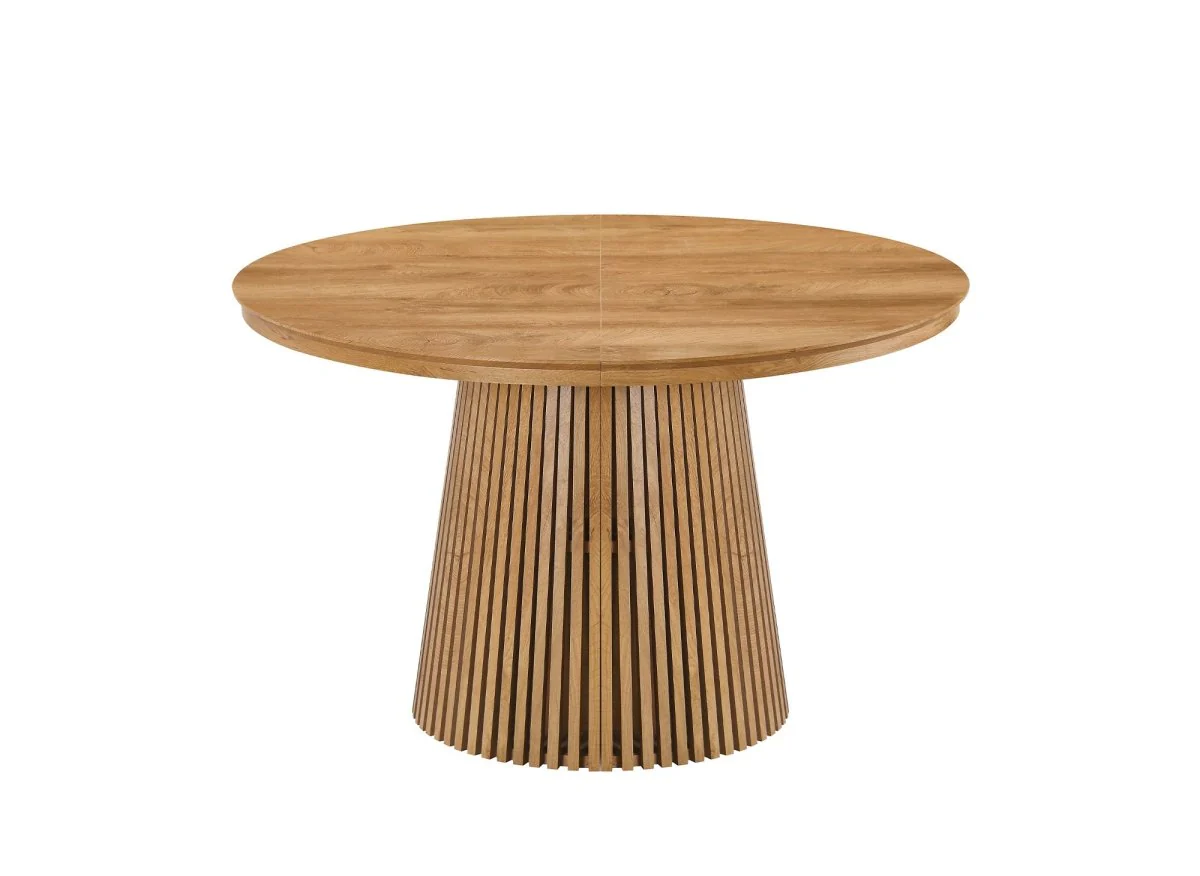 Table à manger ronde extensible en bois clair HEKA - Image 3
