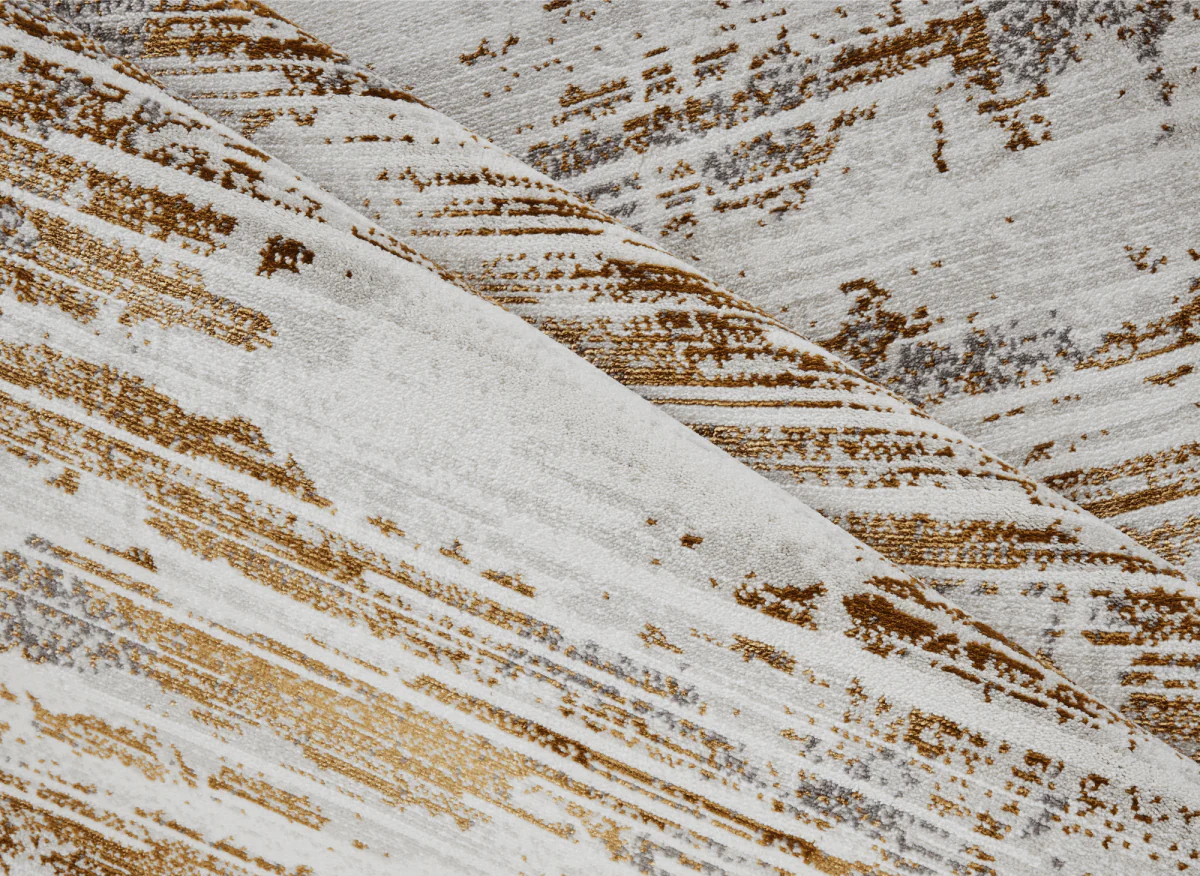 Tapis abstrait beige marron 160 x 230 cm PATINA - Image 2