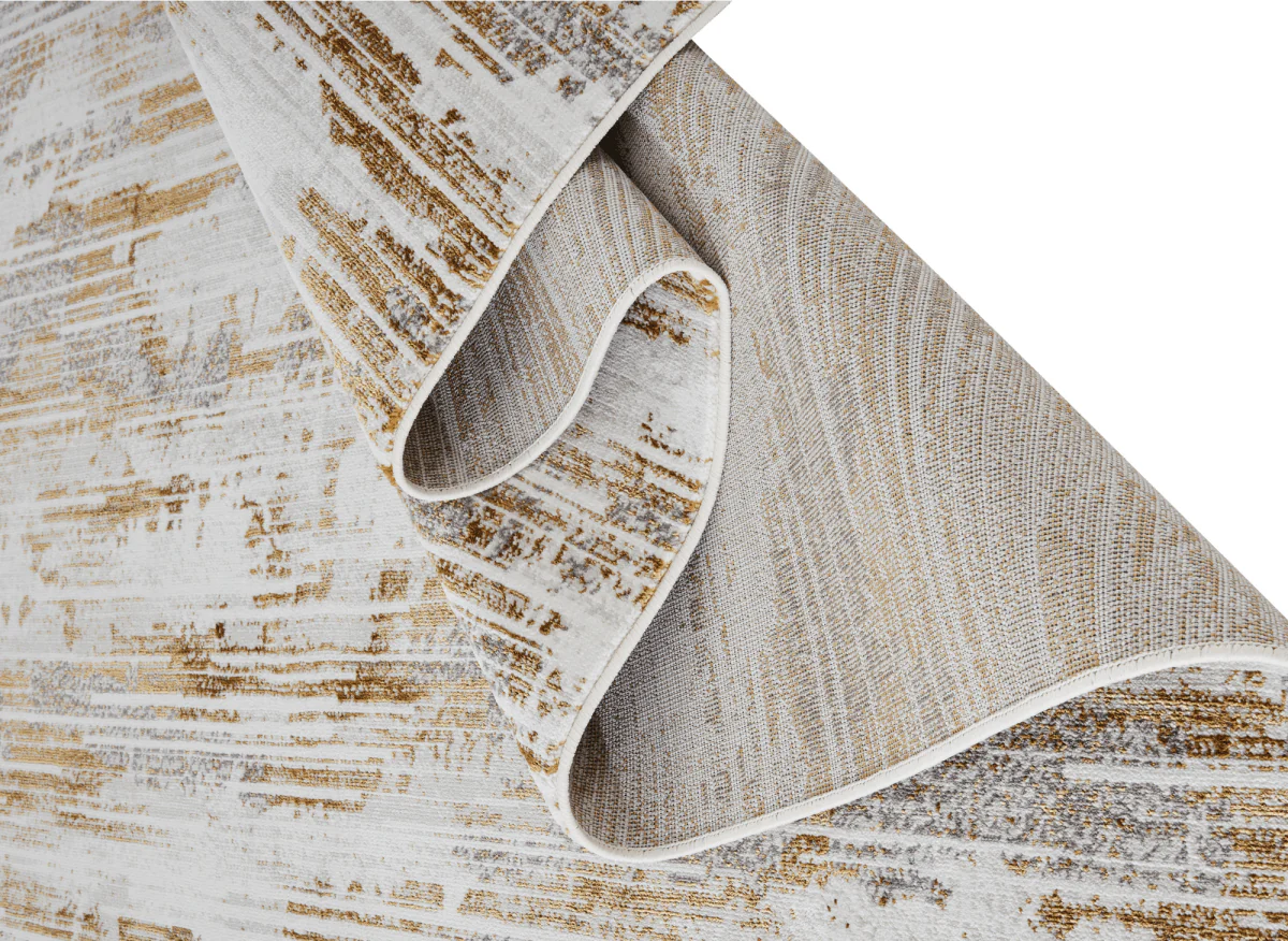 Tapis abstrait beige marron 160 x 230 cm PATINA - Image 5
