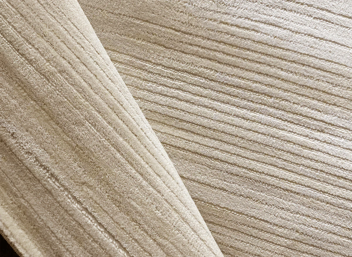 Tapis beige à effet striée 160 x 230 cm LATTE - Image 2