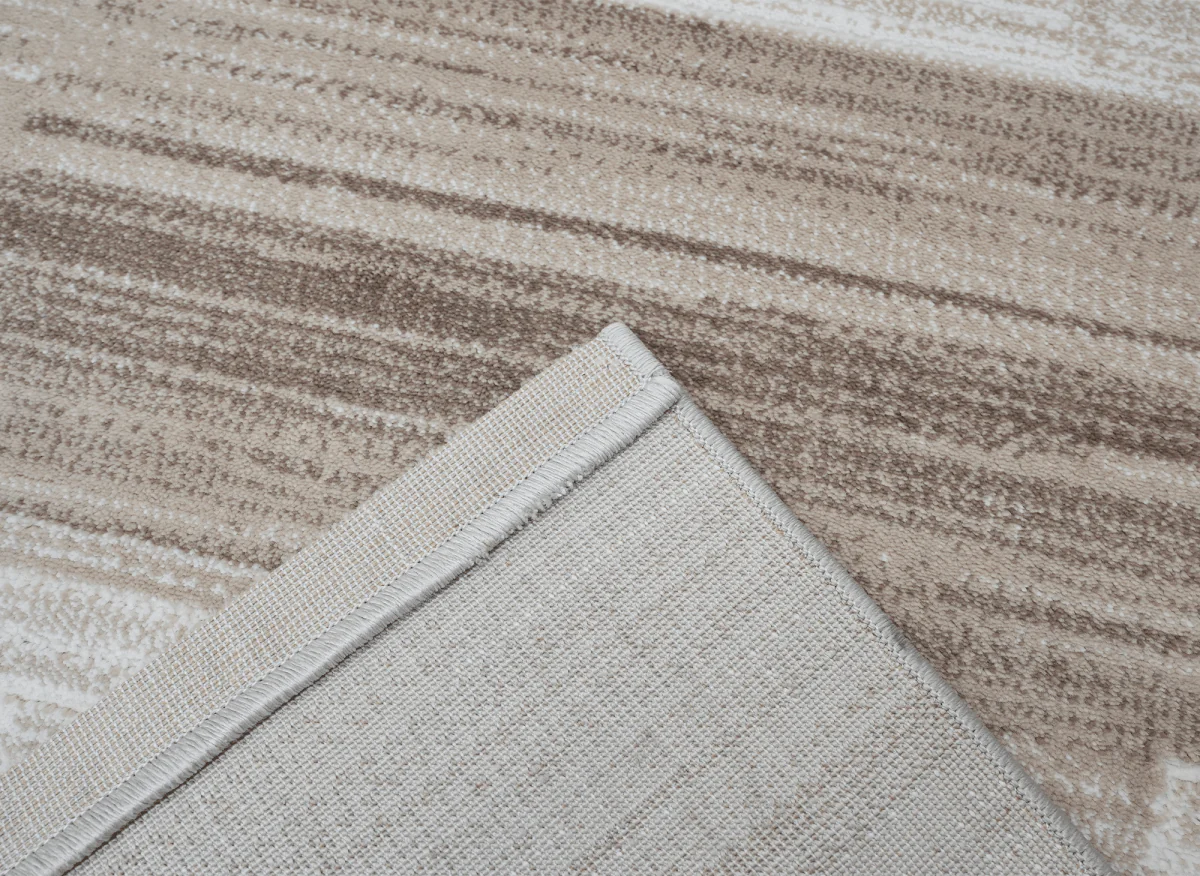 Tapis beige à motifs rectangulaires 160 x 230 cm NOMADE - Image 3