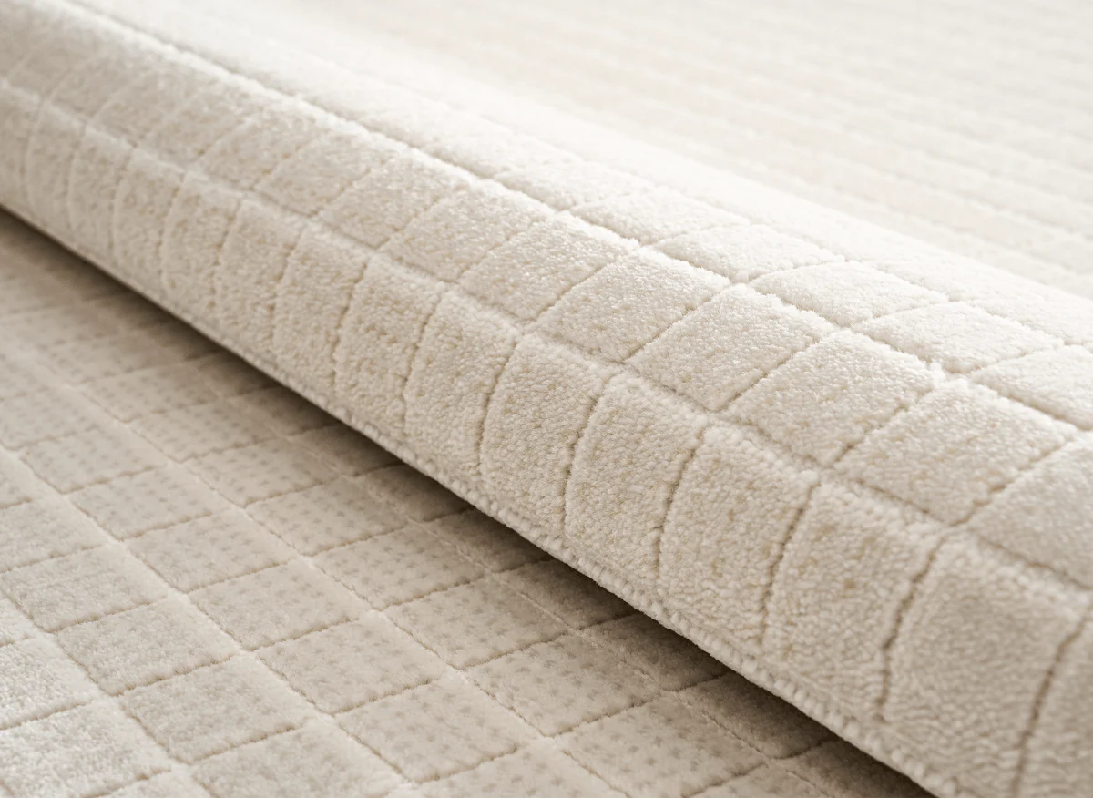 Tapis beige à petits carreaux 160 x 230 cm TALO - Image 3