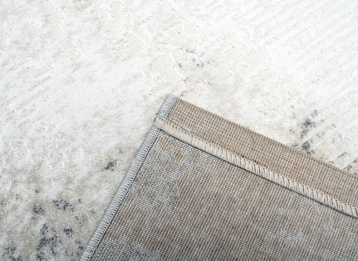 Tapis beige en tissu texturé 160 x 230 cm VANILLE - Image 2