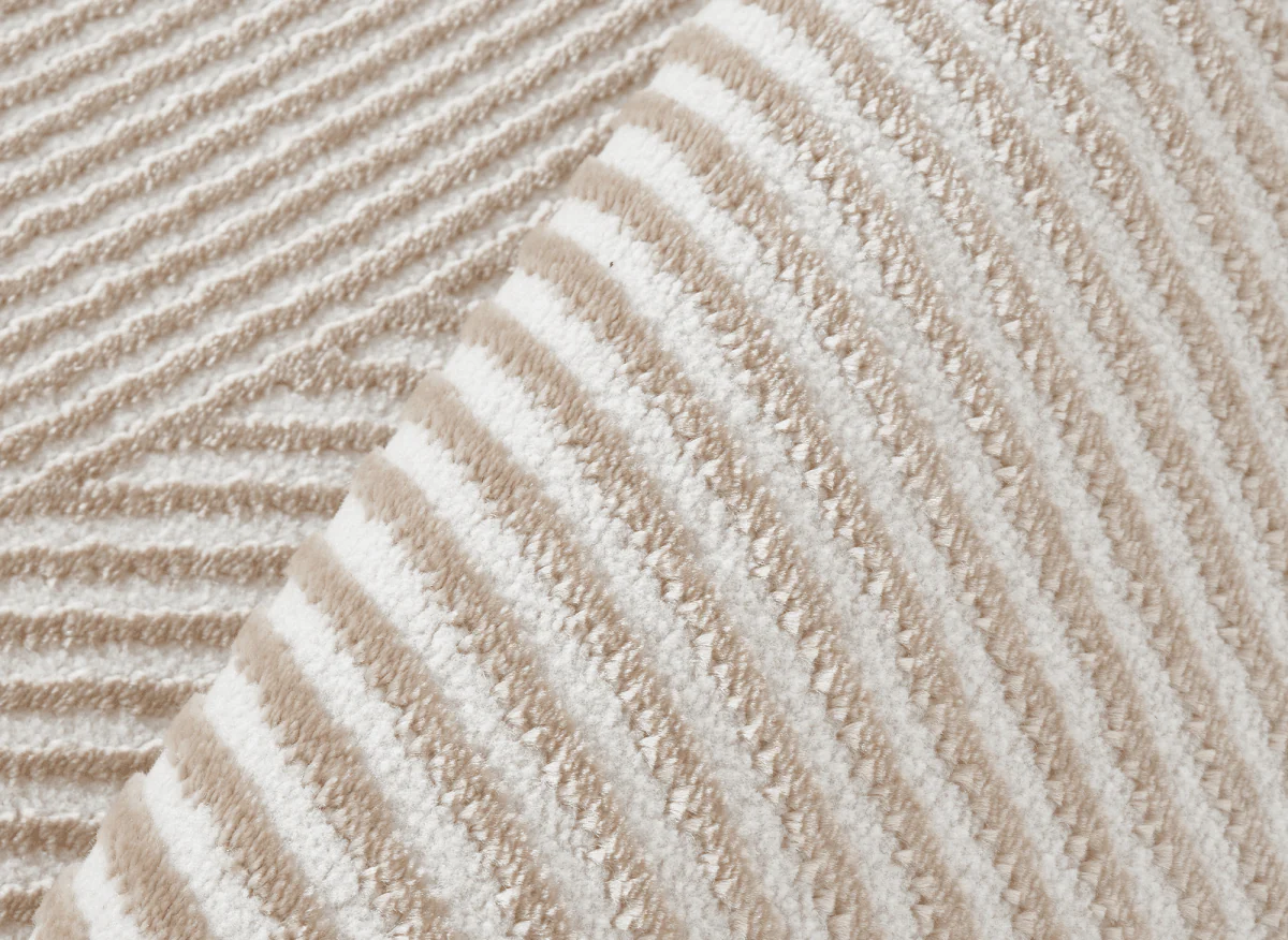 Tapis beige et blanc motif organique 200 x 290 cm SAND - Image 4