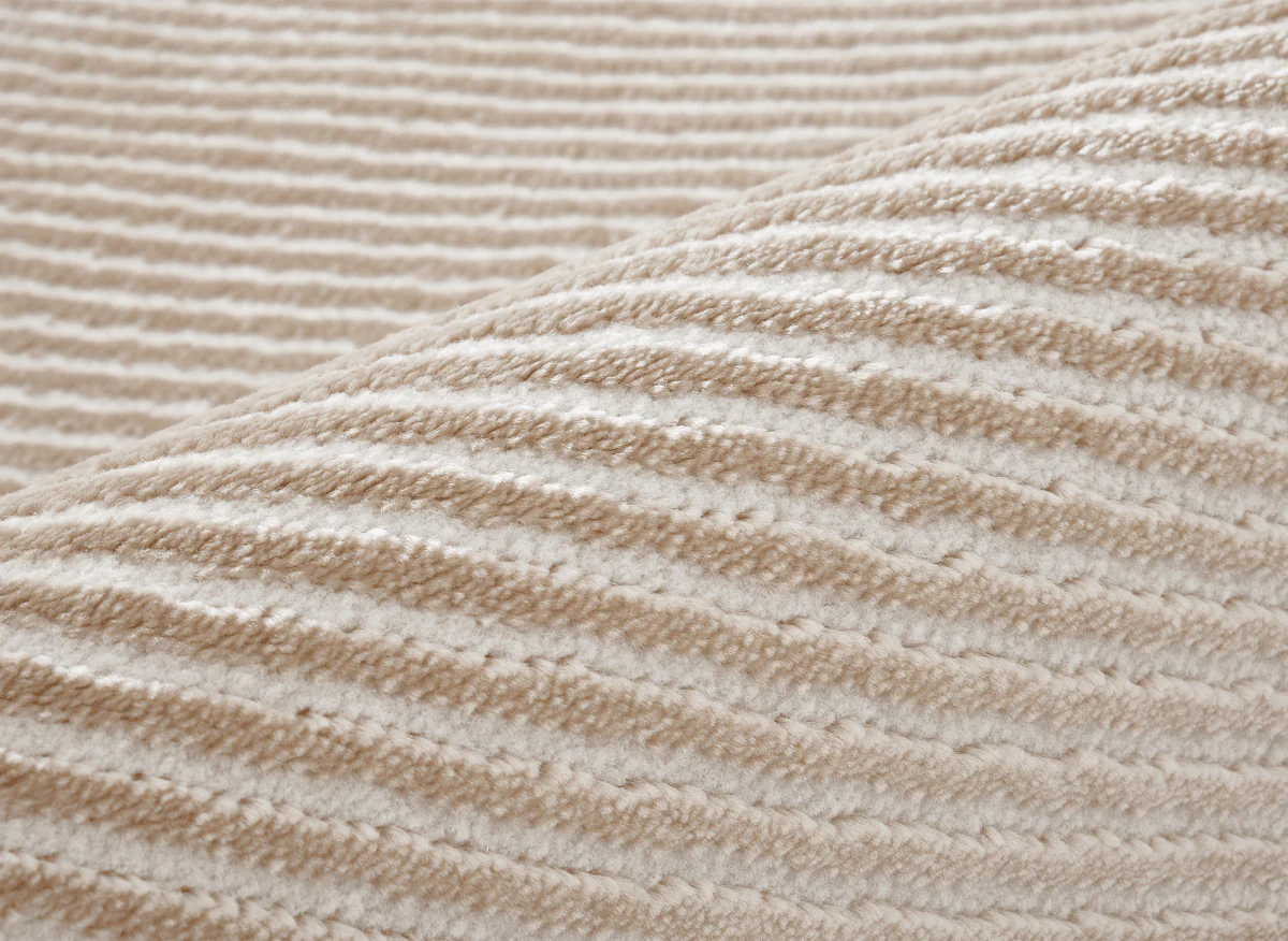 Tapis beige et blanc motif organique 200 x 290 cm SAND - Image 5