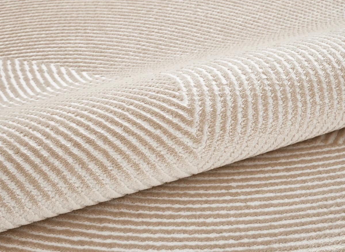 Tapis beige et blanc motif organique 200 x 290 cm SAND - Image 7
