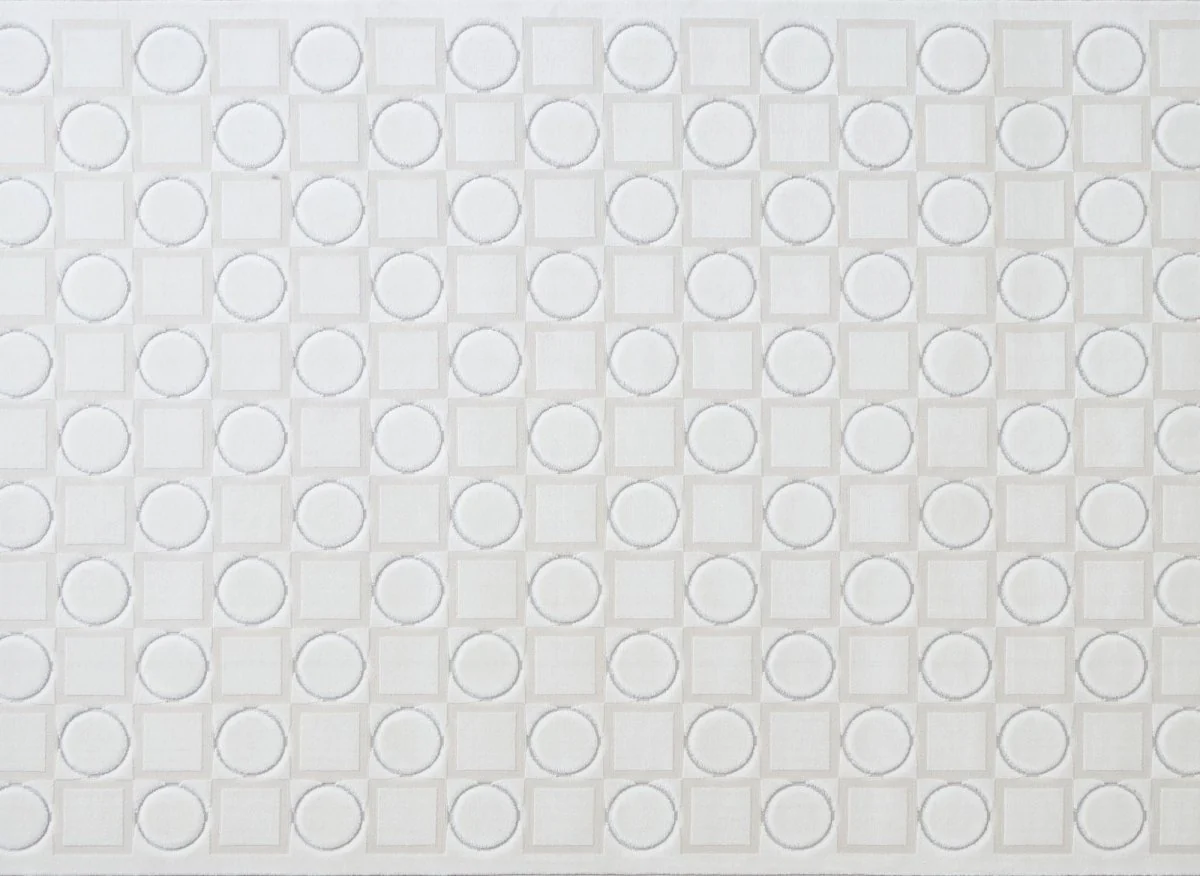 Tapis blanc écru à formes géométriques 192 x 290 cm KAELIES