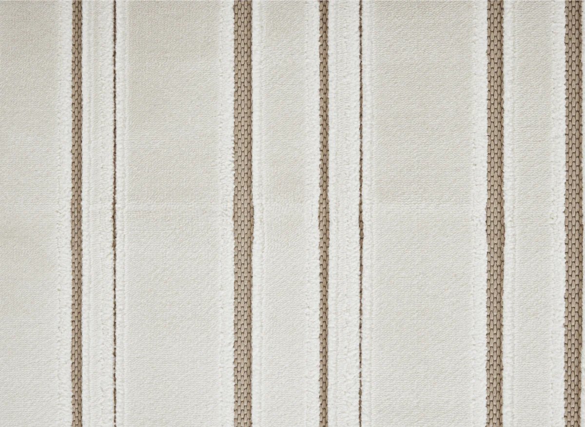 Tapis blanc écru à lignes asymétriques beiges 200 x 290 cm AYLAN - Image 5
