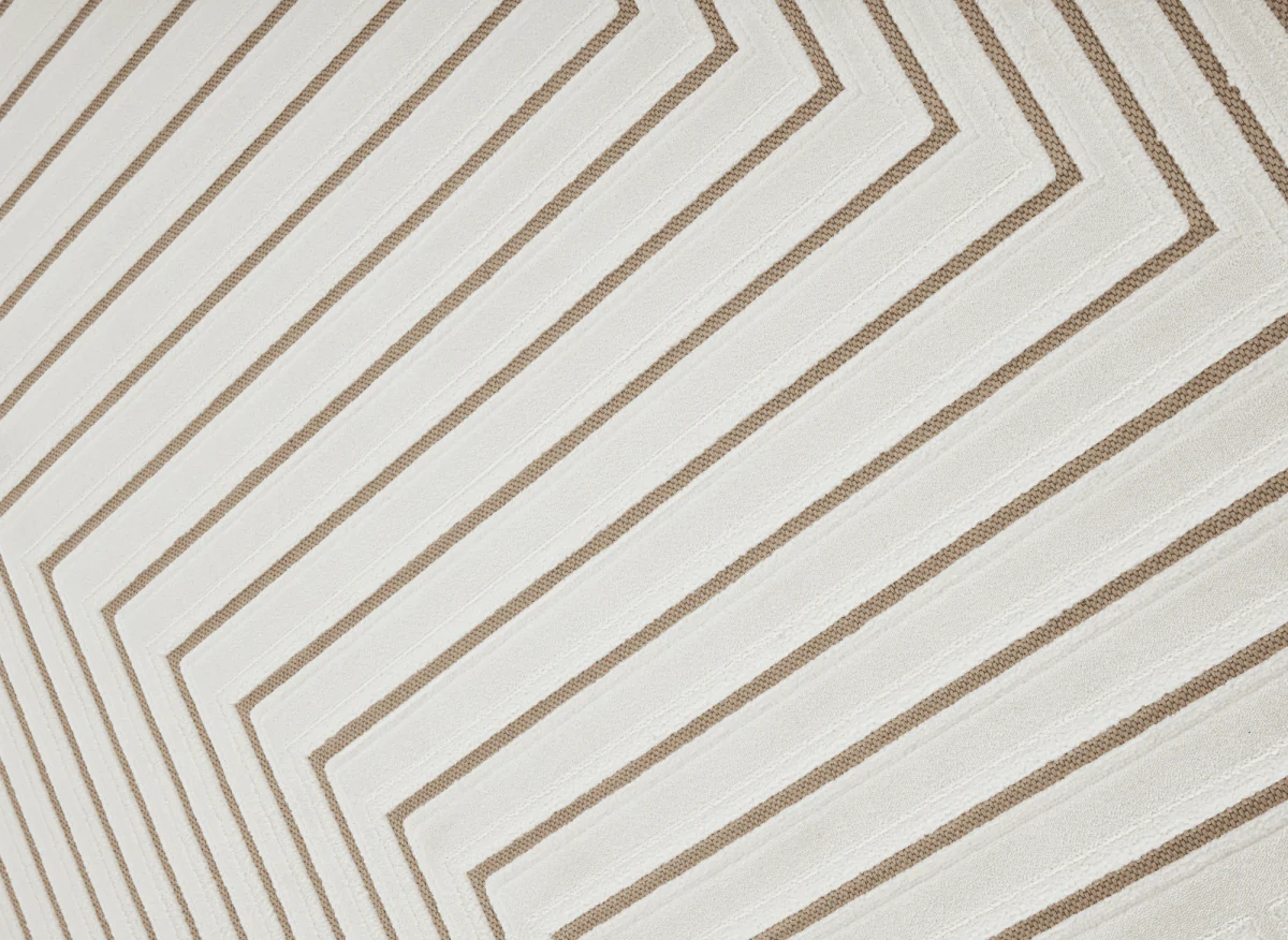 Tapis blanc écru à motifs chevrons 200 x 290 cm AMELIO - Image 5