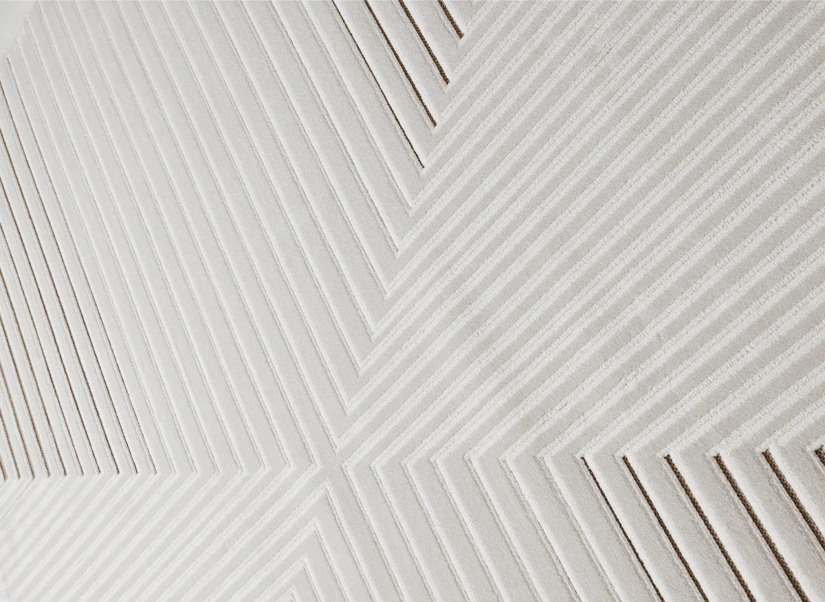 Tapis blanc écru à motifs chevrons  200 x 290 cm AMONA - Image 5