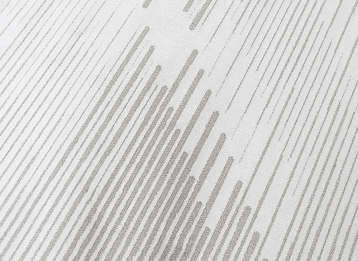 Tapis gris à lignes asymétriques 160 x 230 cm VENISE - Image 4