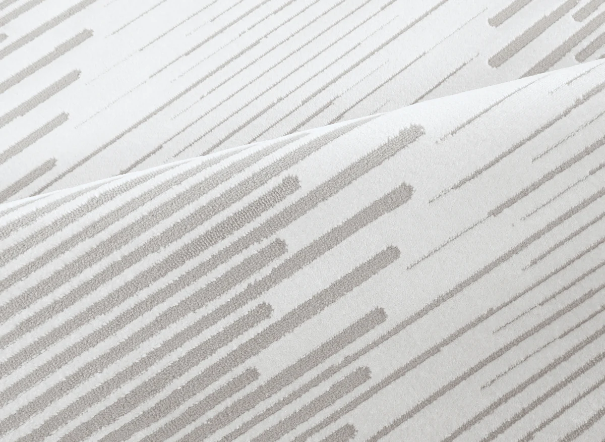 Tapis gris à lignes asymétriques 160 x 230 cm VENISE - Image 5