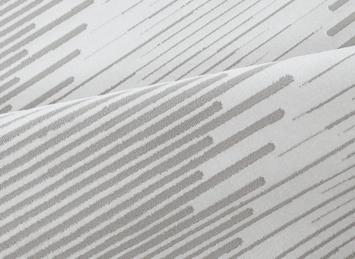 Tapis gris à lignes asymétriques 160 x 230 cm VENISE - Image 7