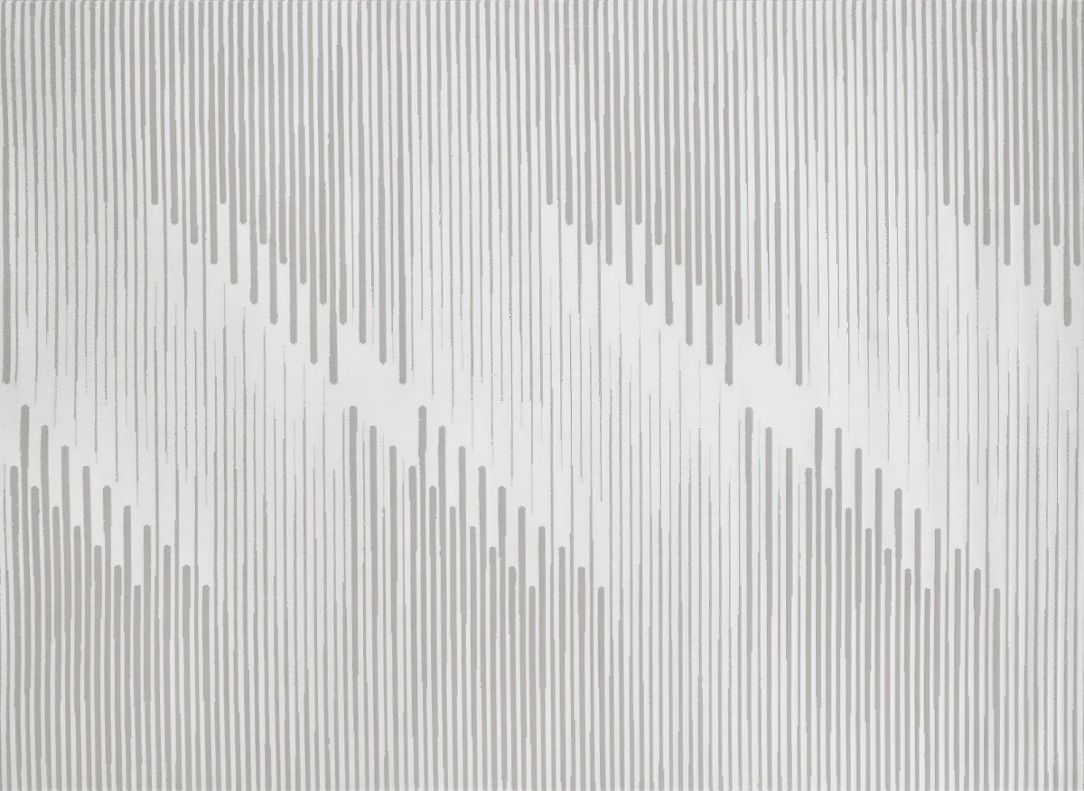 Tapis gris à lignes asymétriques 200 x 290 cm VENISE