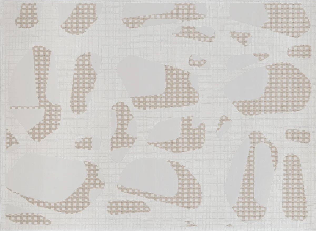 Tapis beige à motifs 160 x 230 cm BRUME