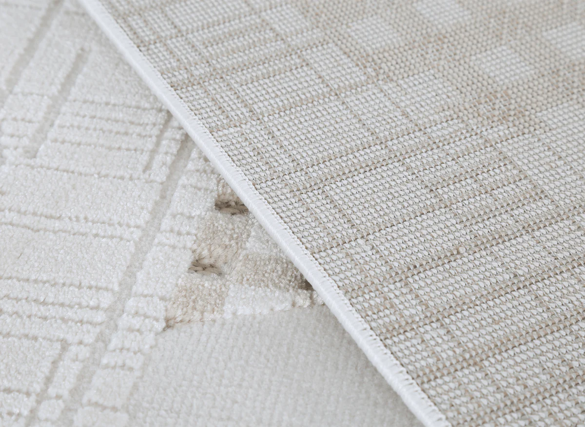 Tapis beige à motifs 160 x 230 cm BRUME - Image 2