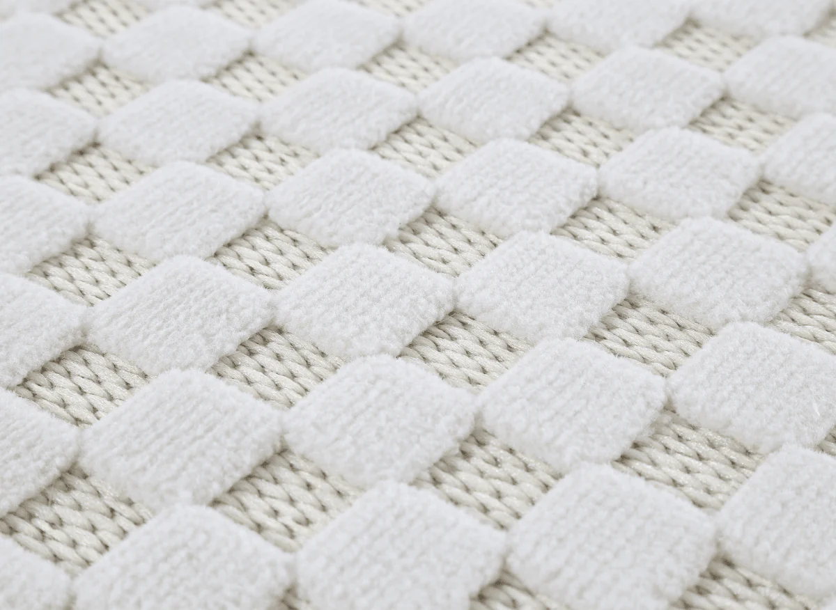 Tapis gris à motifs carreaux 200 x 290 cm MATILA - Image 7