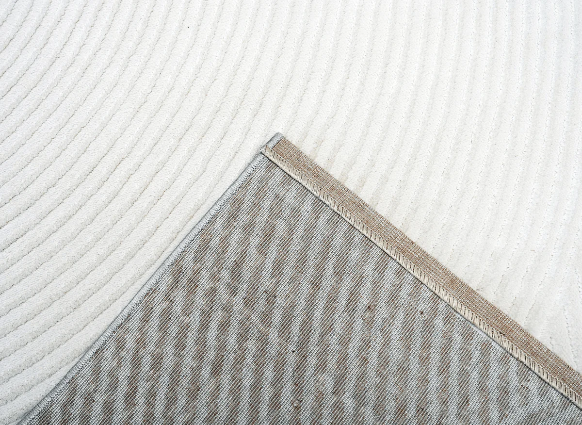 Tapis gris à motifs circulaires 160 x 230 cm NOLOCO - Image 3