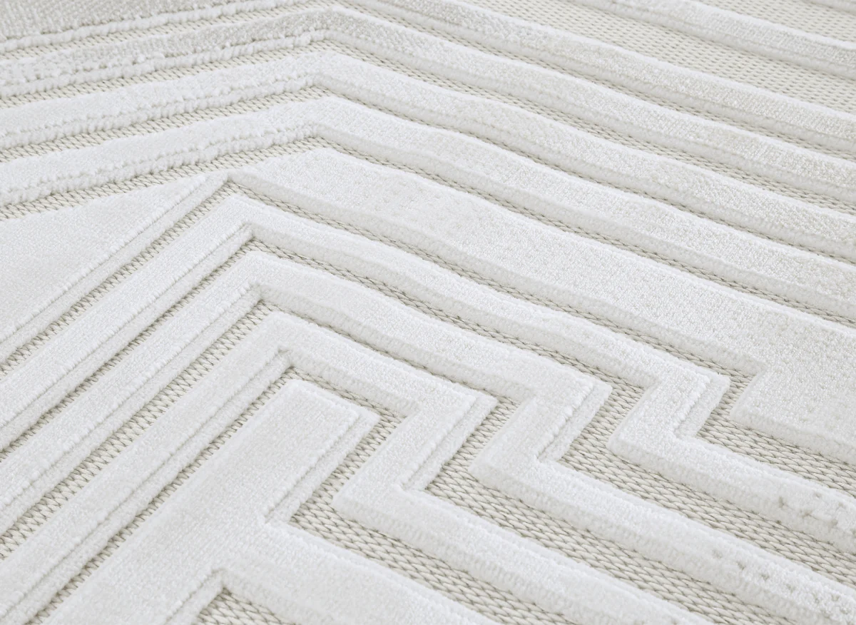 Tapis gris à motifs de lignes 160 x 230 cm PERTONA - Image 4