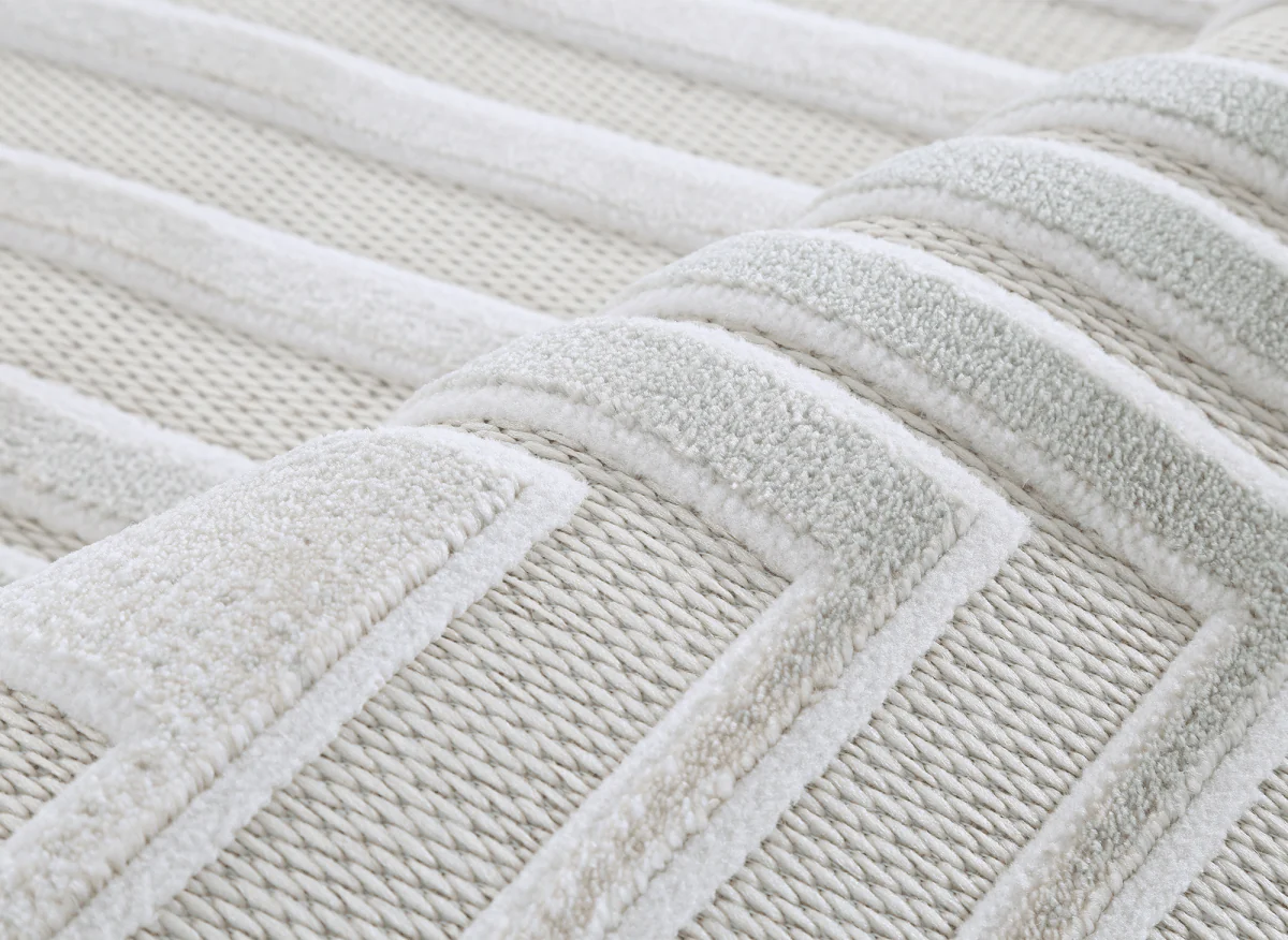Tapis gris à motifs de lignes 160 x 230 cm PERTONA - Image 6
