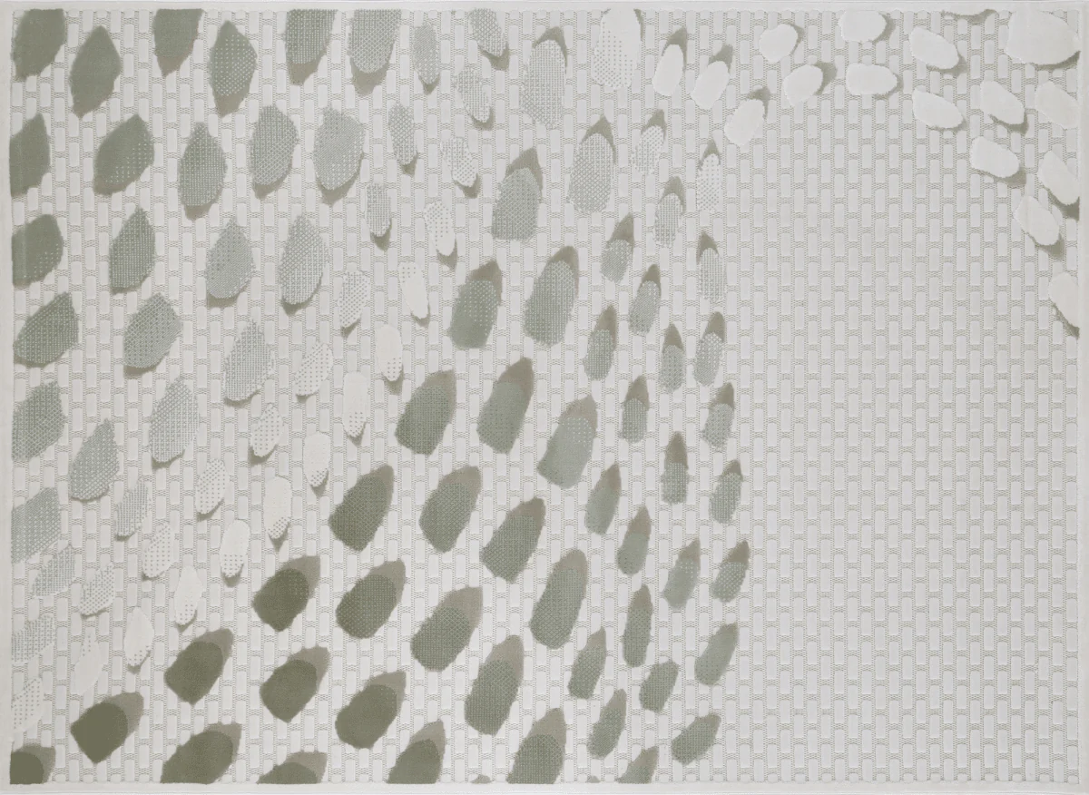 Tapis gris à motifs écailles 200 x 290 cm OLERA