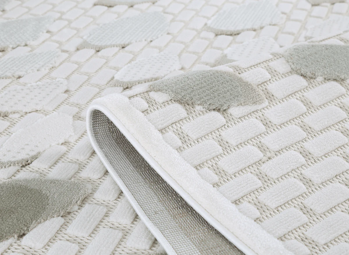Tapis gris à motifs écailles 200 x 290 cm OLERA - Image 6