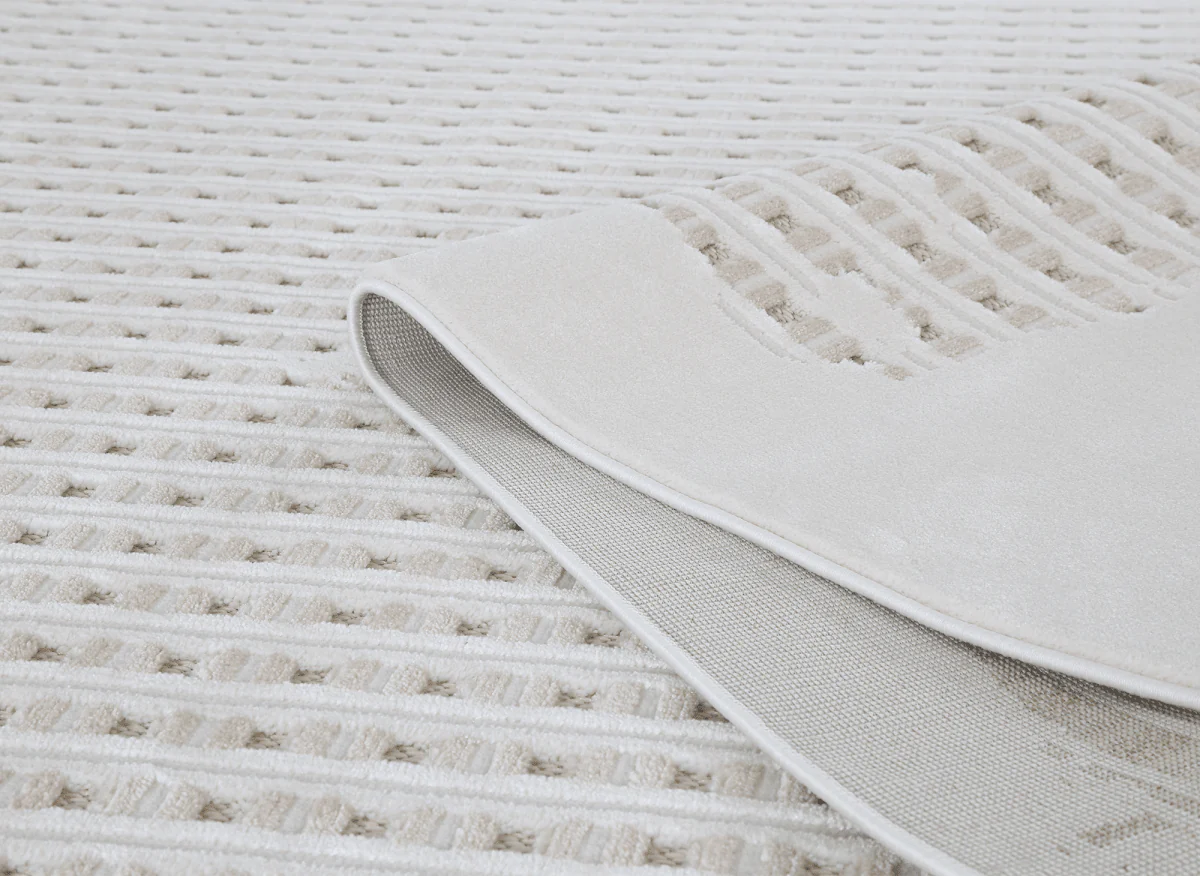 Tapis gris et taupe à motifs graphique 160 x 230 cm SIRMA - Image 10