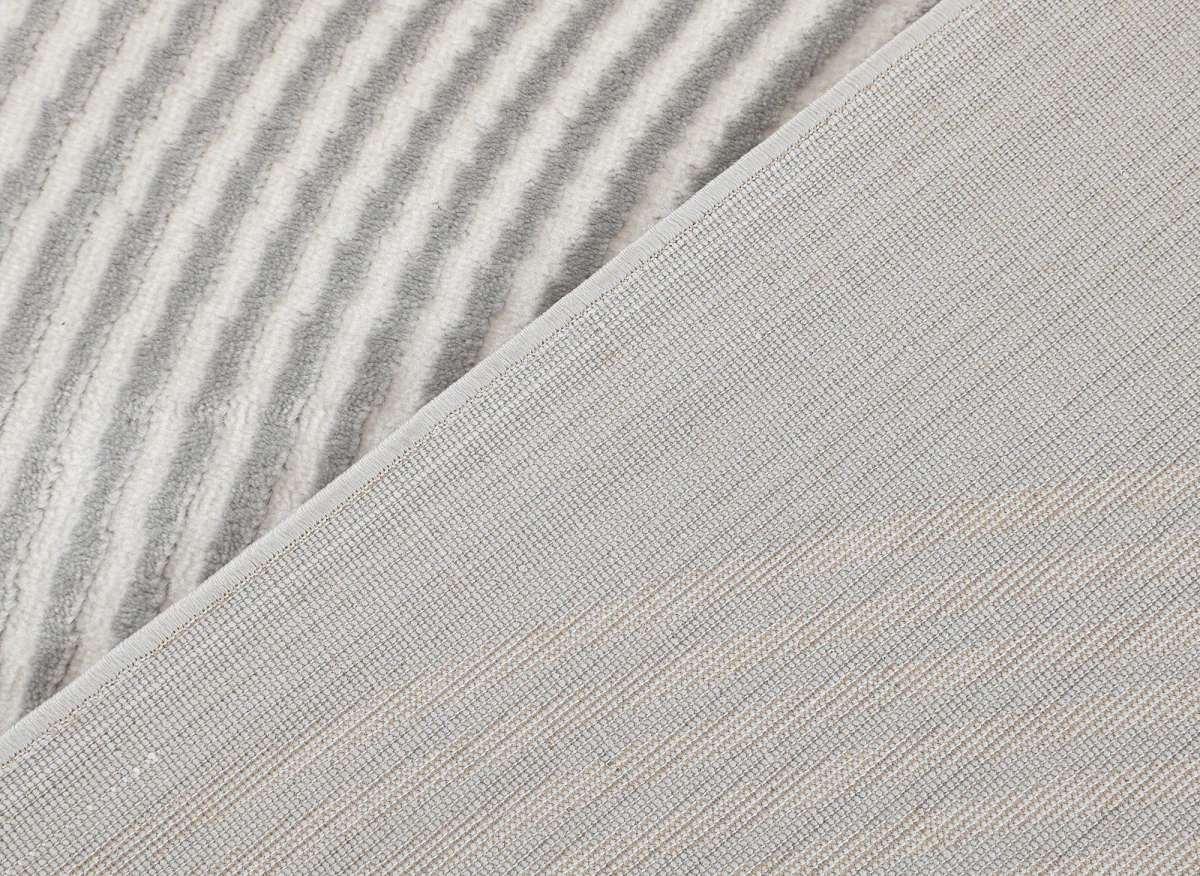 Tapis gris à motifs ronds 160 x 230 cm UTAH - Image 2