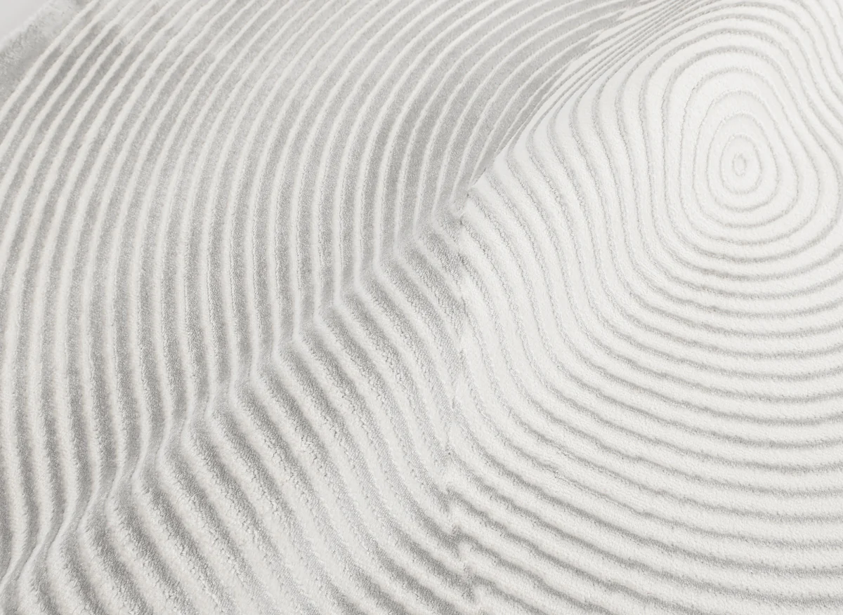 Tapis gris à motifs ronds 200 x 290 cm UTAH - Image 5