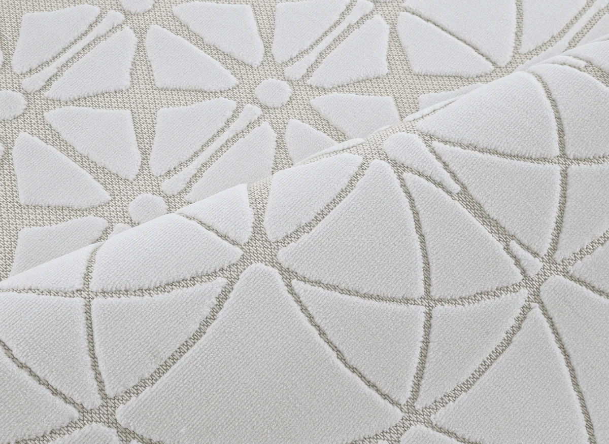 Tapis gris à motifs rosaces 160 x 230 cm SINGAPOUR - Image 6
