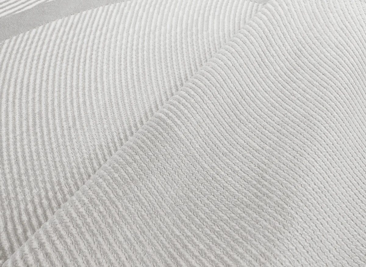 Tapis gris à motifs vague 160 x 230 cm KANSAS - Image 6