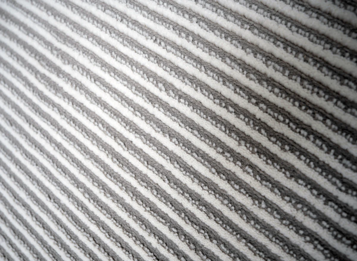 Tapis gris à rayures 200 x 290 cm CLEO - Image 4