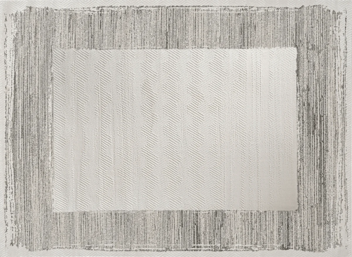 Tapis gris à tissu texturé 160 x 230 cm SOLIS