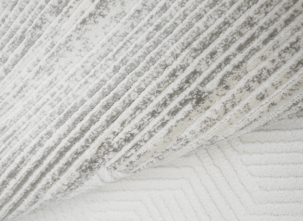 Tapis gris à tissu texturé 160 x 230 cm SOLIS - Image 2
