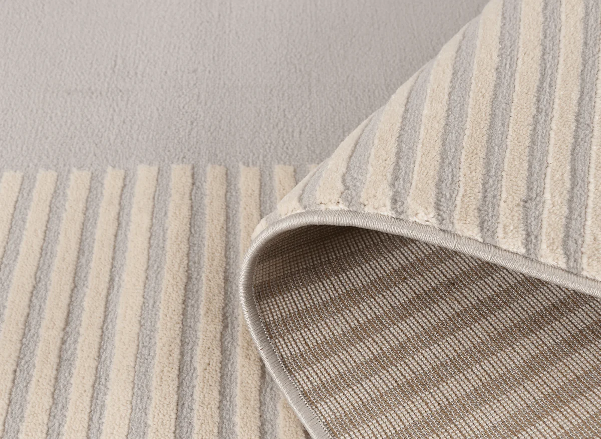 Tapis gris et beige à motifs 160 x 230 cm LYAH - Image 5