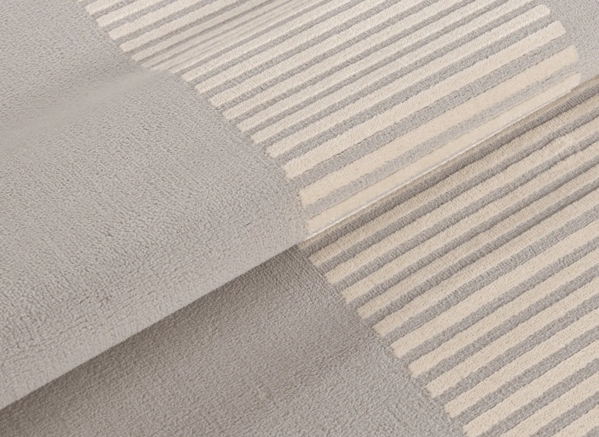 Tapis gris et beige à motifs 200 x 290 cm LYAH - Image 6