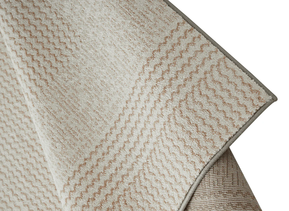Tapis texturé beige foncé 200 x 290 cm KAIA - Image 4